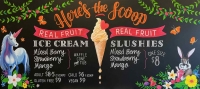 Real Fruit Ice Cream Truck Sign
